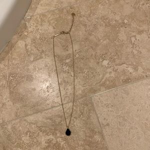 20 Inch Kendra Scott Gold Necklace with Black Stone